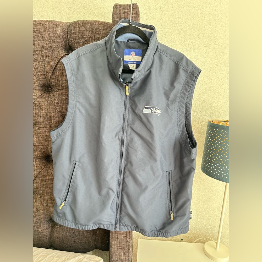 Reebok Men's Blue Seahawks Vest